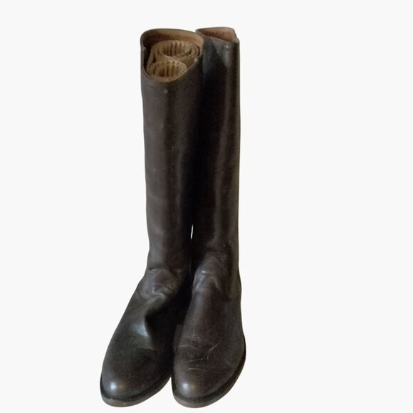 Alberta Boots Black Leather Western Riding Boots Mens Size 11EE - Picture 1 of 16